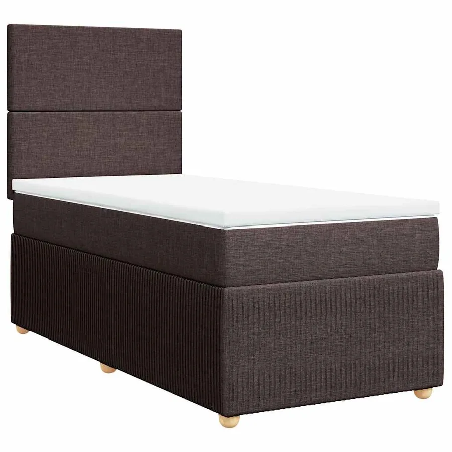Sommier à lattes de lit avec matelas Marron foncé 80x200 cm - 3