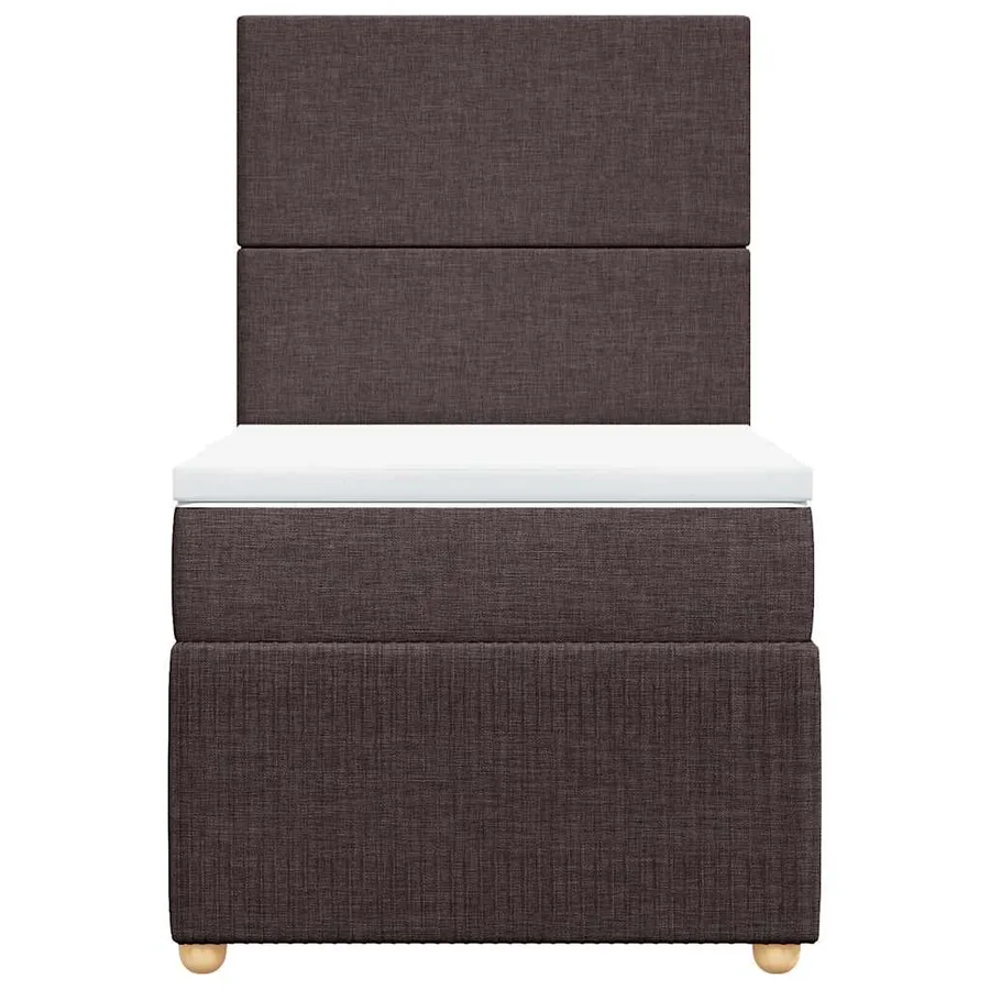 Sommier à lattes de lit avec matelas Marron foncé 80x200 cm - 6