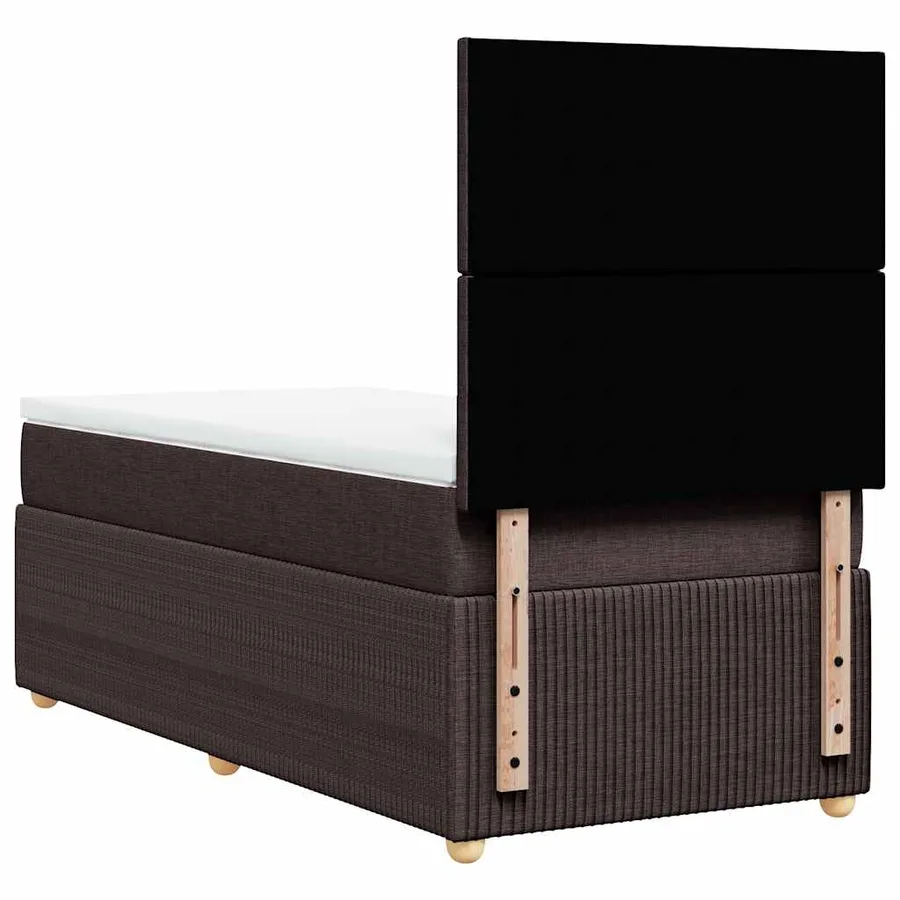Sommier à lattes de lit avec matelas Marron foncé 80x200 cm - 8
