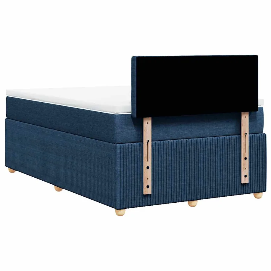 Sommier à lattes de lit avec matelas Bleu 120x200 cm Tissu - 6