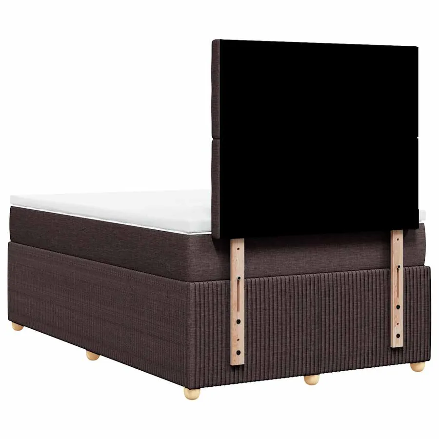 Sommier à lattes de lit avec matelas Marron foncé 120x200 cm - 6