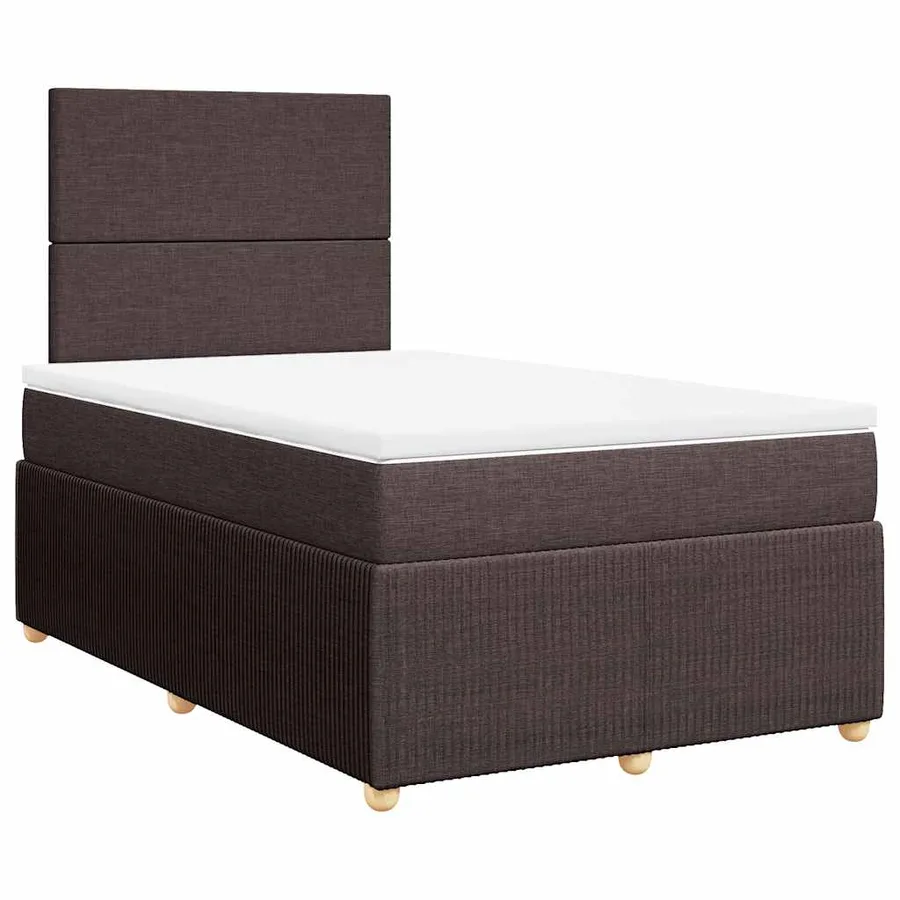Sommier à lattes de lit avec matelas Marron foncé 120x200 cm - 3