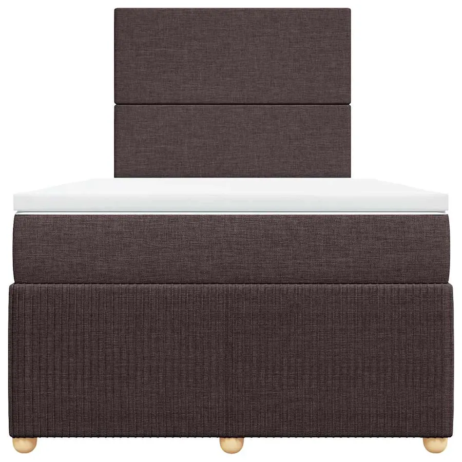 Sommier à lattes de lit avec matelas Marron foncé 120x200 cm - 6