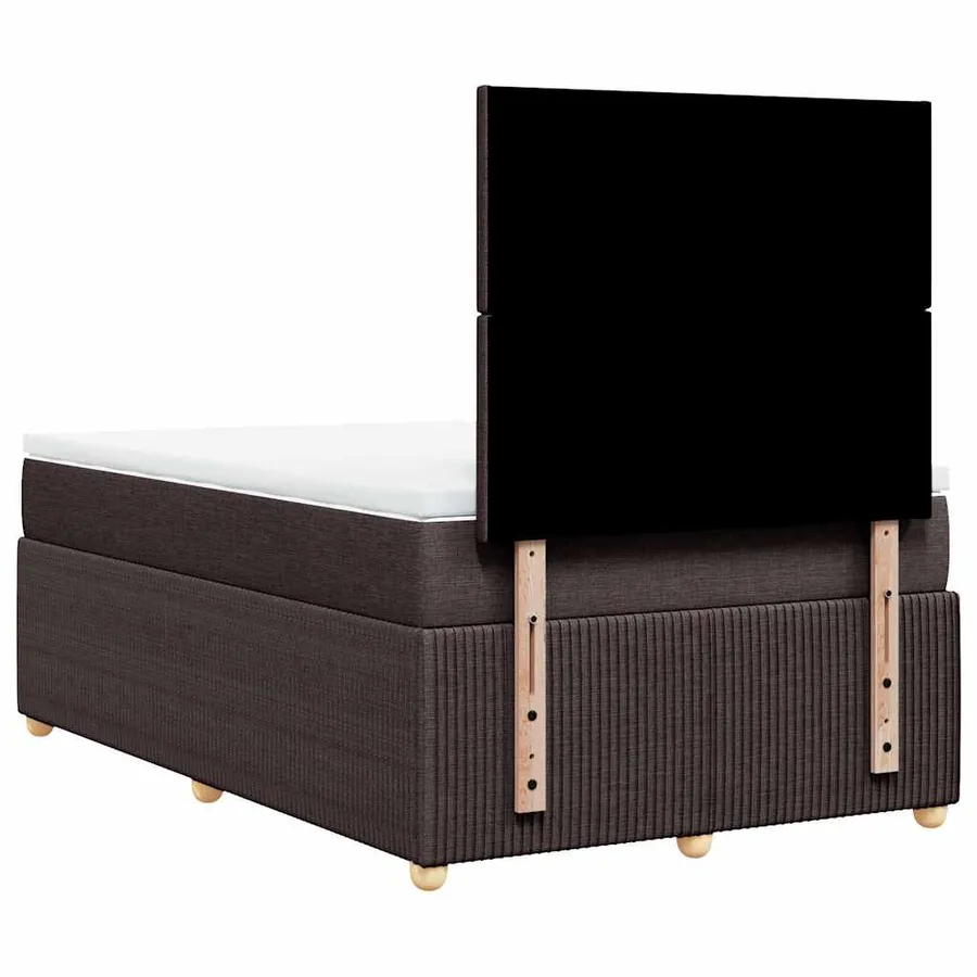 Sommier à lattes de lit avec matelas Marron foncé 120x200 cm - 8