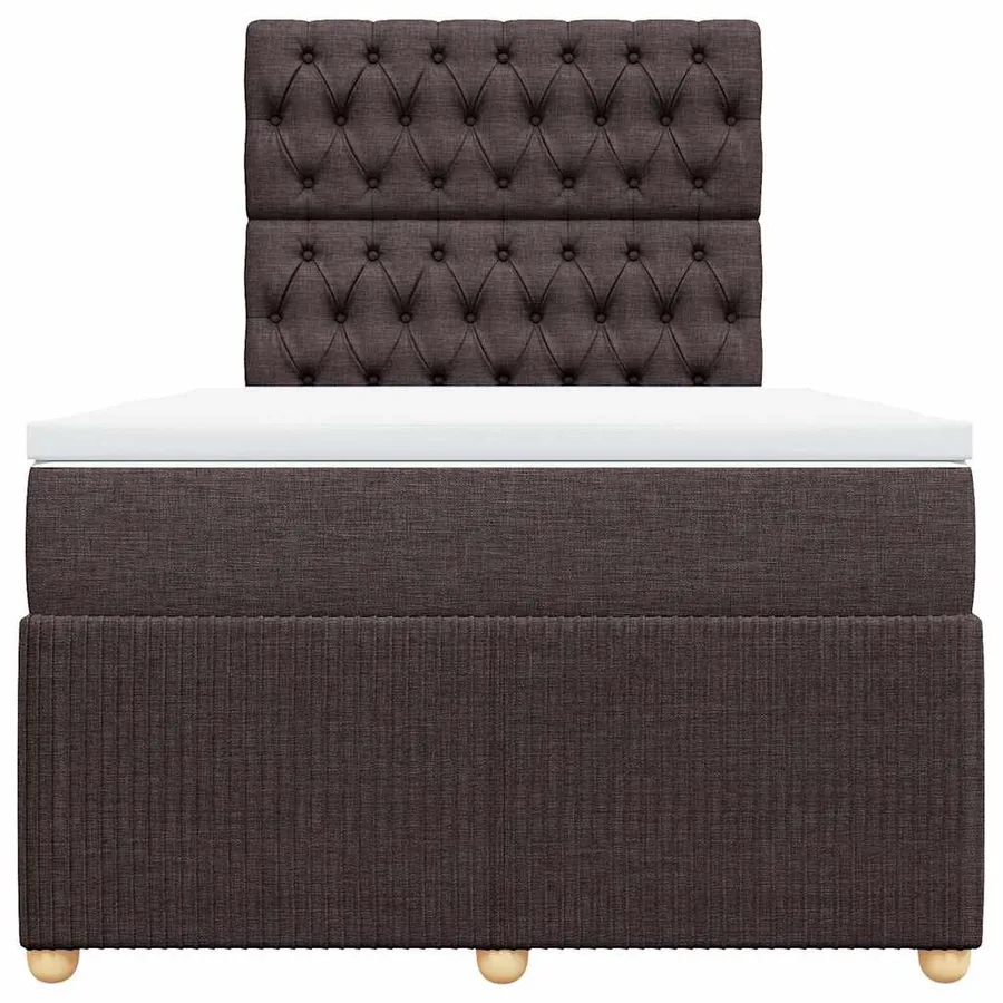Sommier à lattes de lit avec matelas Marron foncé 120x200 cm - 6