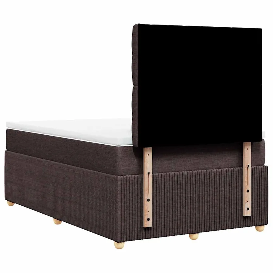 Sommier à lattes de lit avec matelas Marron foncé 120x200 cm - 8