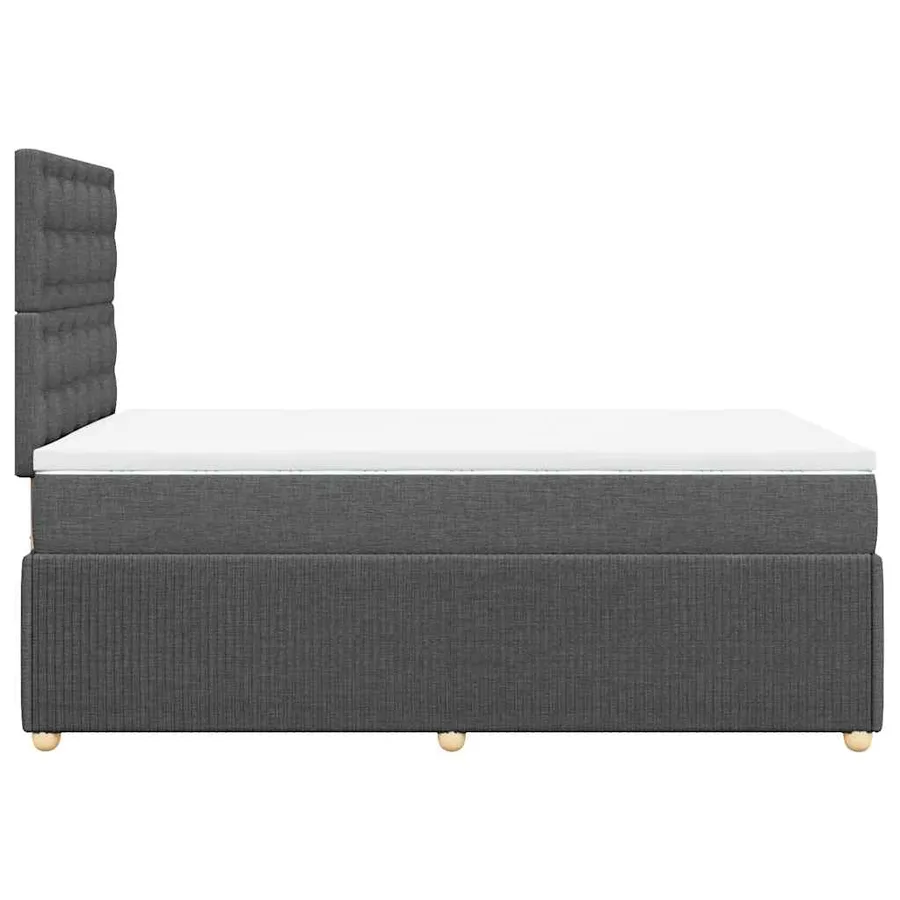 Sommier à lattes de lit avec matelas Gris foncé 120x200cm Tissu - 7