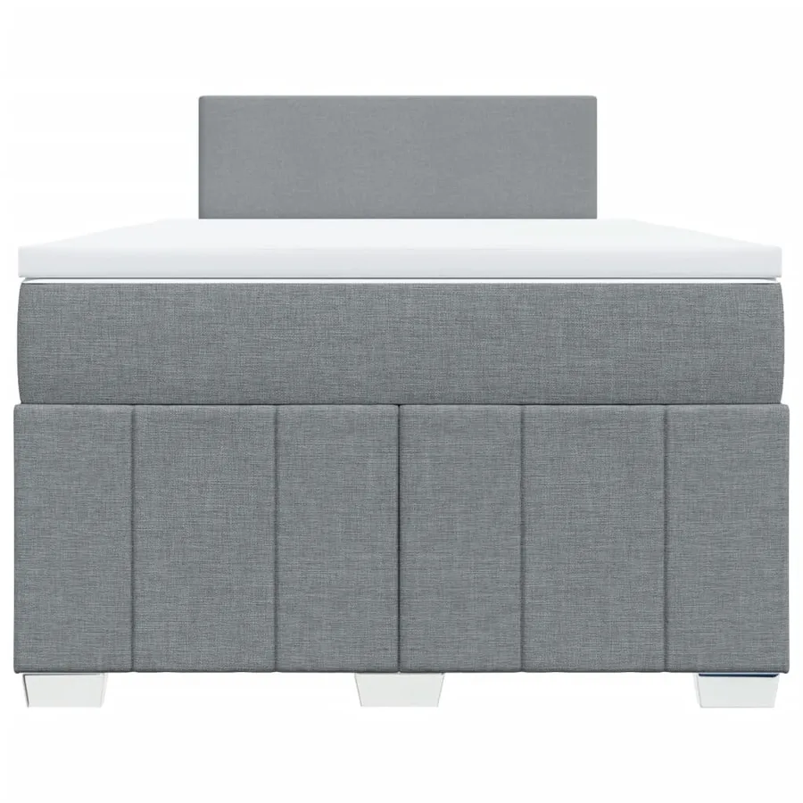 Sommier à lattes de lit avec matelas Gris clair 120x200cm Tissu - 6
