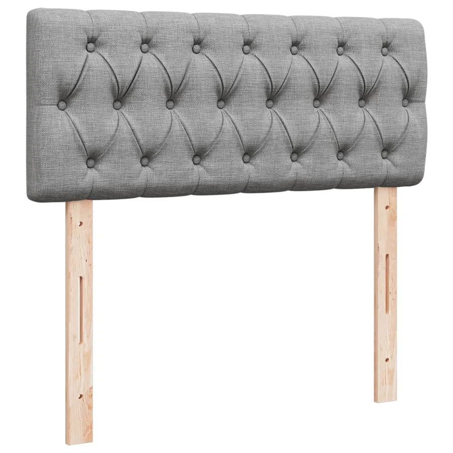 Sommier à lattes de lit avec matelas Gris clair 120x200cm Tissu - 12