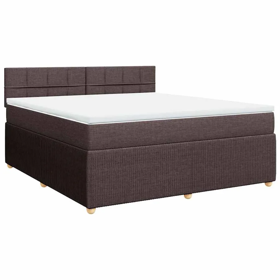 Sommier à lattes de lit avec matelas Marron foncé 180x200 cm - 3