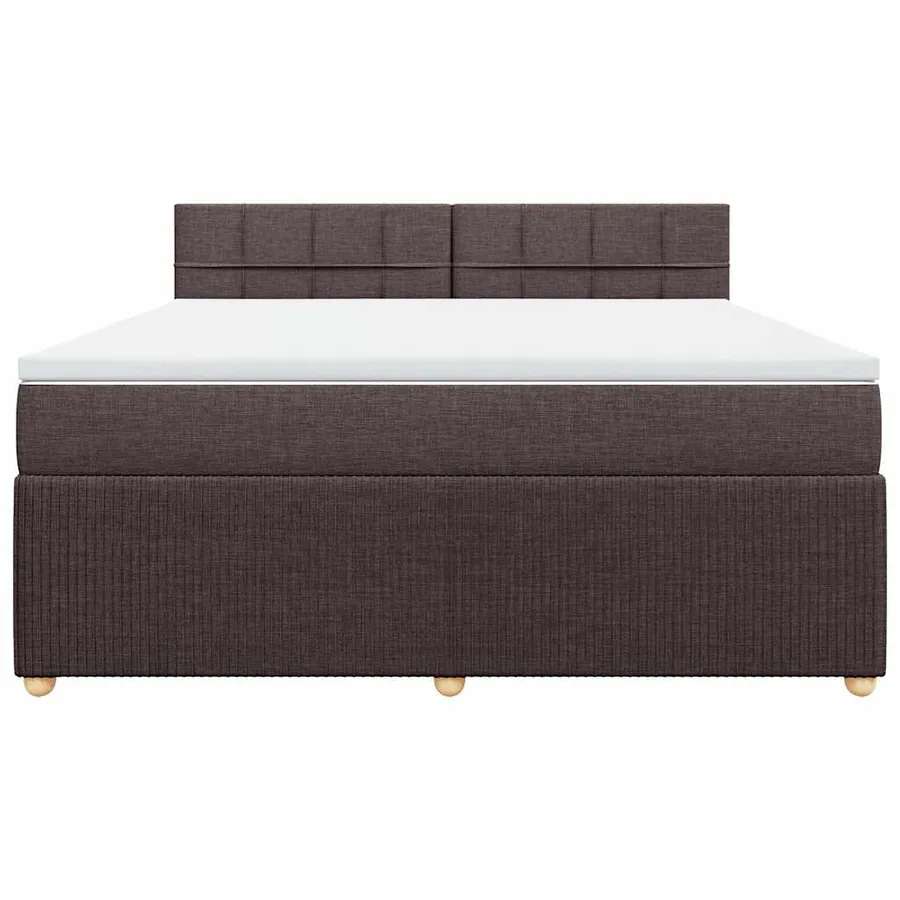 Sommier à lattes de lit avec matelas Marron foncé 180x200 cm - 6