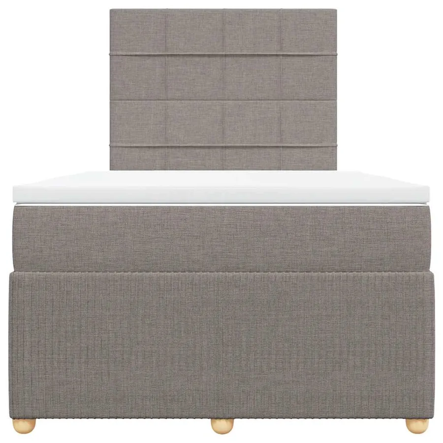Sommier à lattes de lit avec matelas Taupe 120x200 cm Tissu - 6