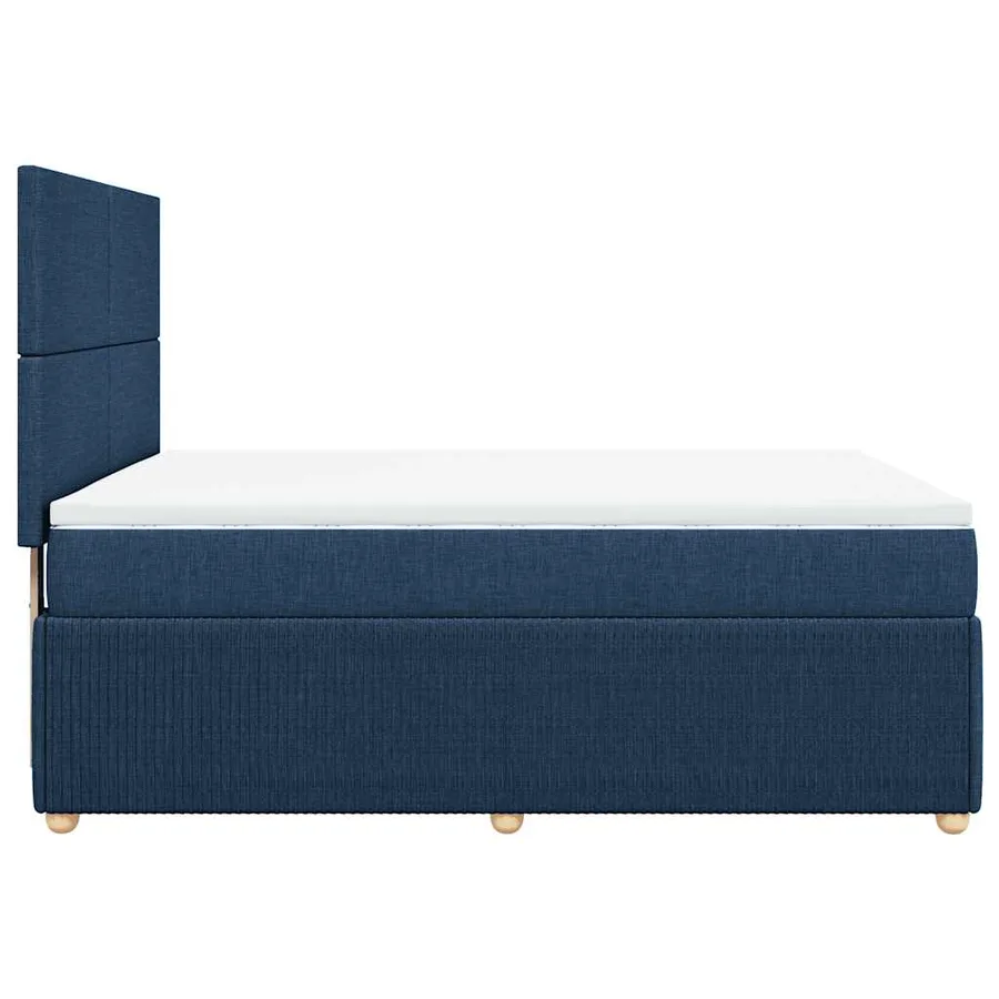 Sommier à lattes de lit avec matelas Bleu 140x190 cm Tissu - 7