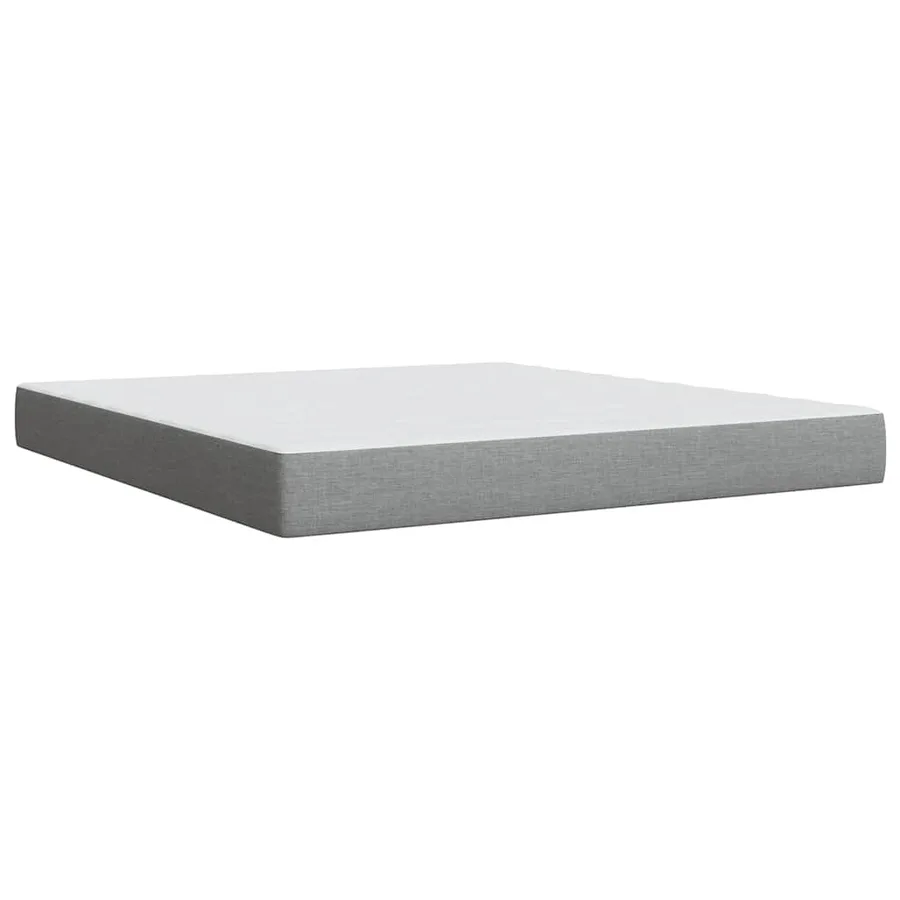 Sommier à lattes de lit avec matelas Gris clair 180x200cm Tissu - 11