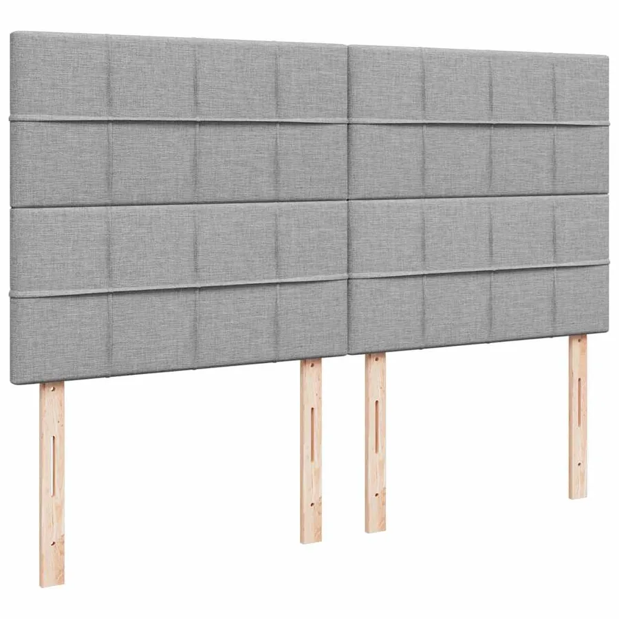 Sommier à lattes de lit avec matelas Gris clair 180x200cm Tissu - 9