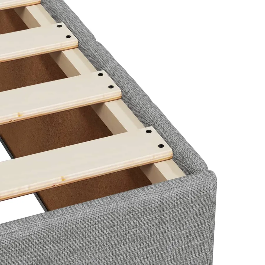 Sommier à lattes de lit avec matelas Gris clair 180x200cm Tissu - 13