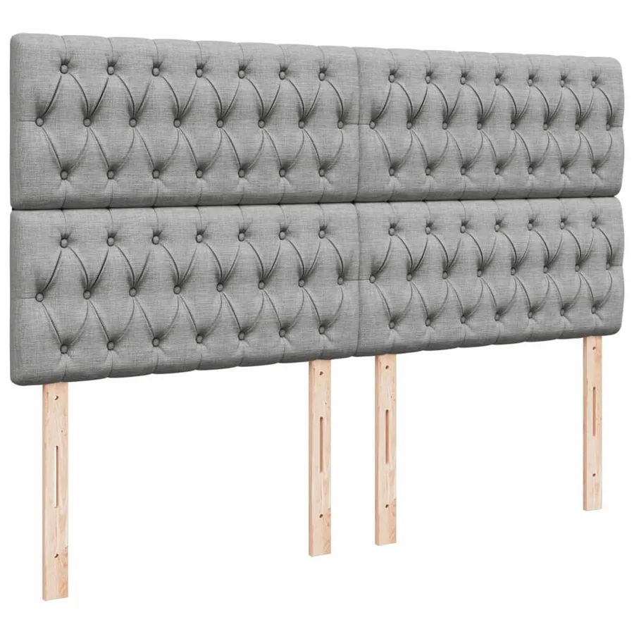 Sommier à lattes de lit avec matelas Gris clair 180x200cm Tissu - 9