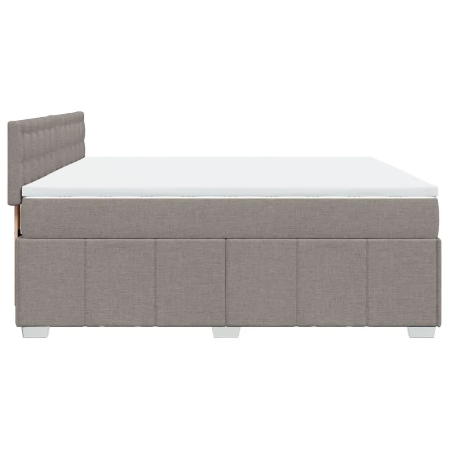 Sommier à lattes de lit avec matelas Taupe 180x200 cm Tissu - 5