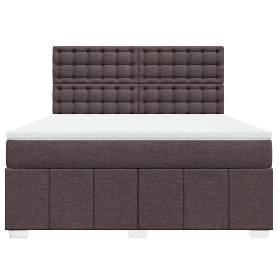 Sommier à lattes de lit avec matelas Marron foncé 180x200 cm - 4