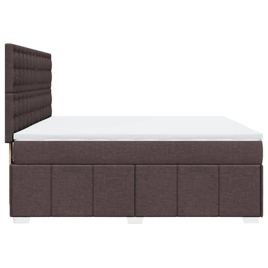 Sommier à lattes de lit avec matelas Marron foncé 180x200 cm - 5