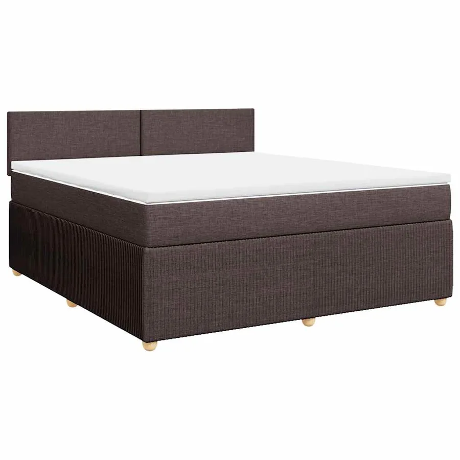 Sommier à lattes de lit avec matelas Marron foncé 180x200 cm - 3
