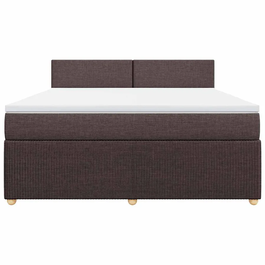 Sommier à lattes de lit avec matelas Marron foncé 180x200 cm - 6