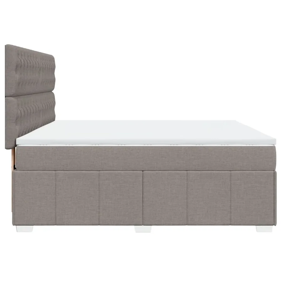 Sommier à lattes de lit avec matelas Taupe 180x200 cm Tissu - 5