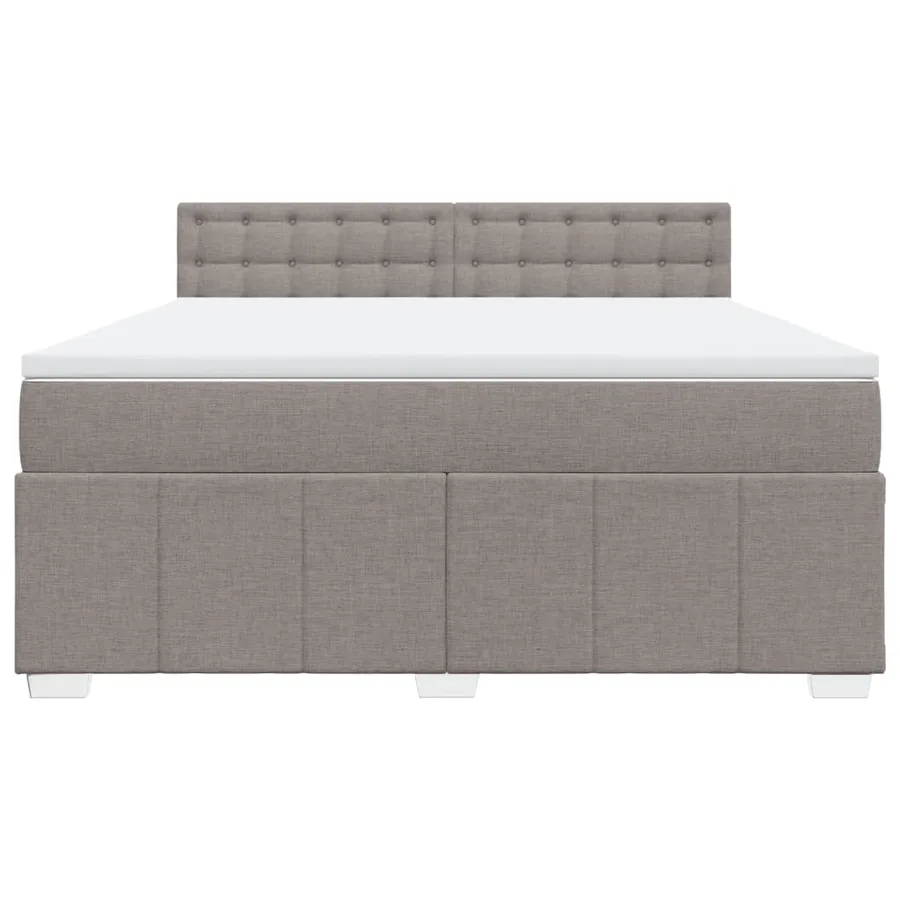 Sommier à lattes de lit avec matelas Taupe 180x200 cm Tissu - 6