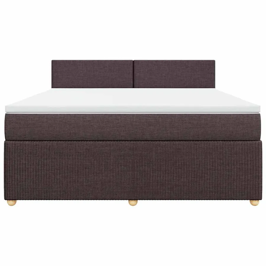 Sommier à lattes de lit avec matelas Marron foncé 180x200 cm - 4