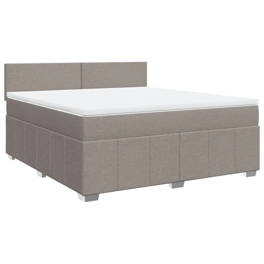 Sommier à lattes de lit avec matelas Taupe 180x200 cm Tissu - 2