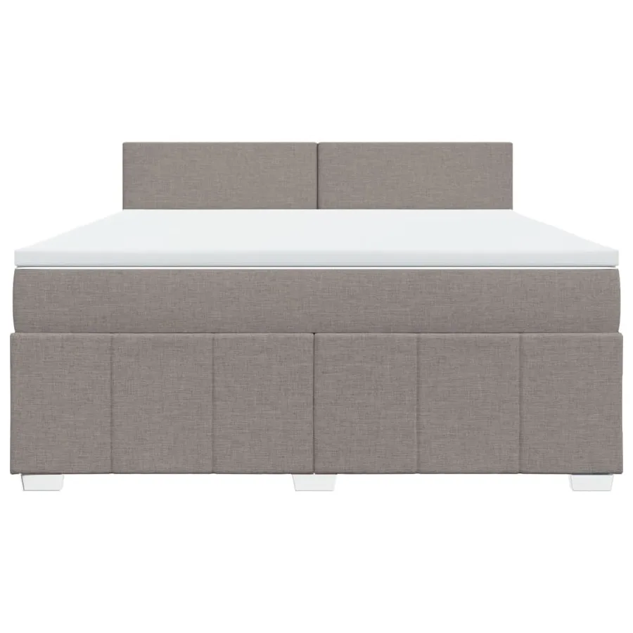 Sommier à lattes de lit avec matelas Taupe 180x200 cm Tissu - 4