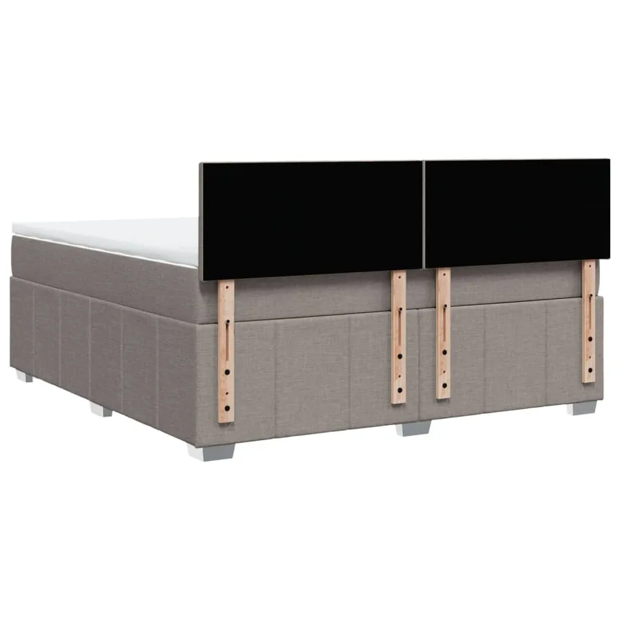 Sommier à lattes de lit avec matelas Taupe 180x200 cm Tissu - 6