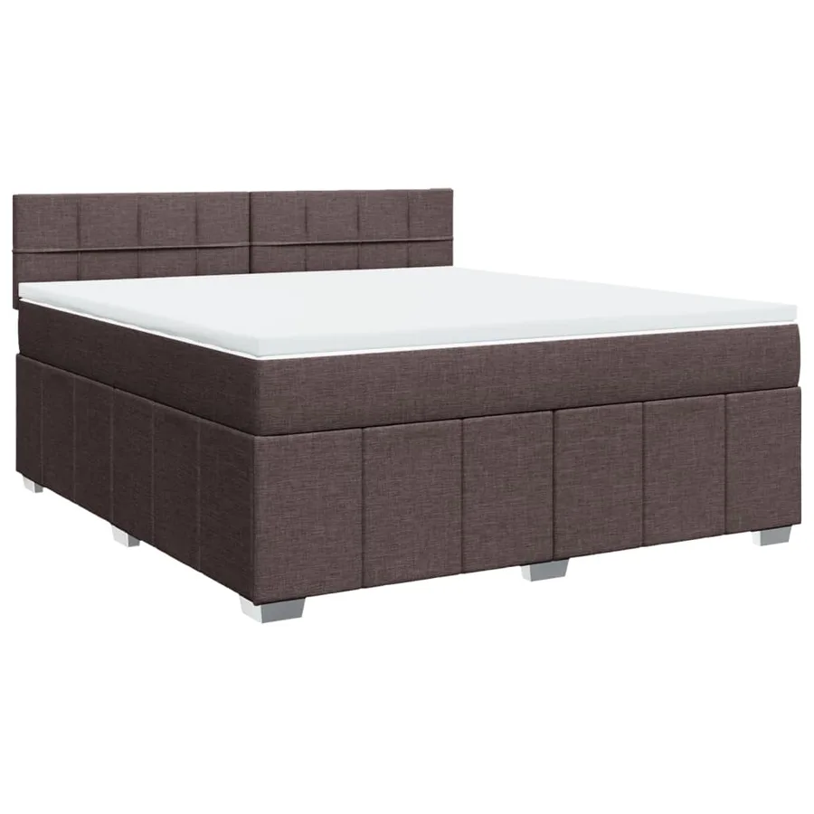 Sommier à lattes de lit avec matelas Marron foncé 180x200 cm - 2