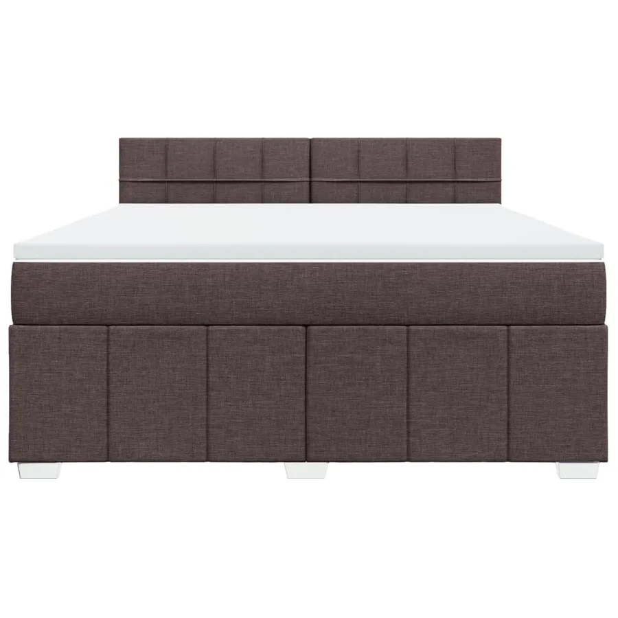 Sommier à lattes de lit avec matelas Marron foncé 180x200 cm - 4