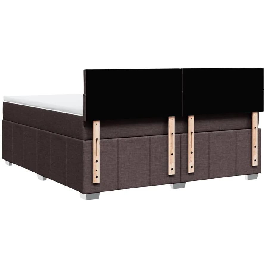 Sommier à lattes de lit avec matelas Marron foncé 180x200 cm - 6