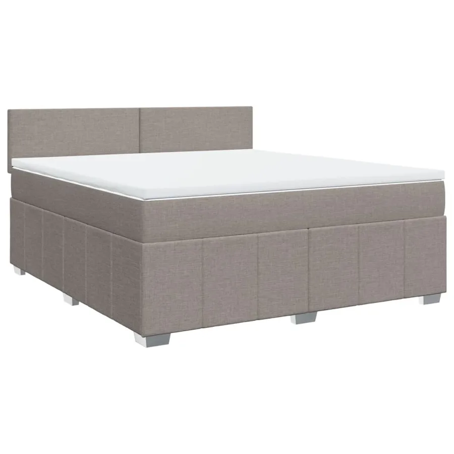 Sommier à lattes de lit avec matelas Taupe 180x200 cm Tissu - 3