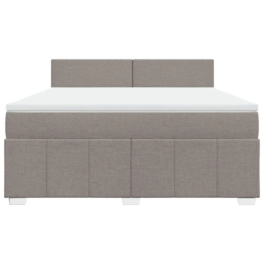 Sommier à lattes de lit avec matelas Taupe 180x200 cm Tissu - 6