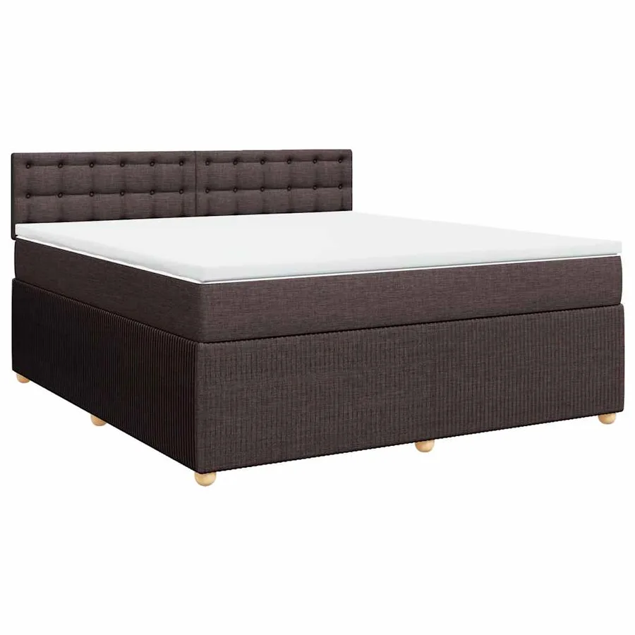 Sommier à lattes de lit avec matelas Marron foncé 180x200 cm - 3