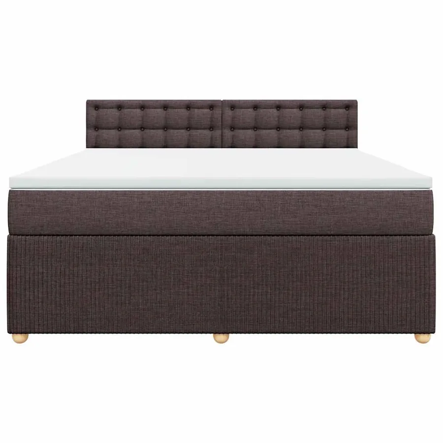 Sommier à lattes de lit avec matelas Marron foncé 180x200 cm - 6