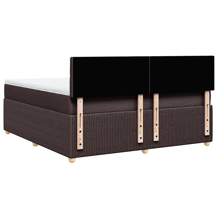 Sommier à lattes de lit avec matelas Marron foncé 180x200 cm - 8