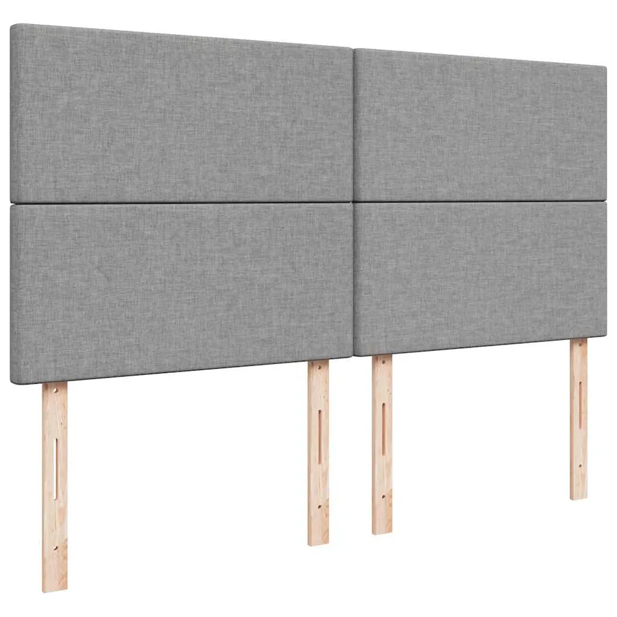 Sommier à lattes de lit avec matelas Gris clair 180x200cm Tissu - 9