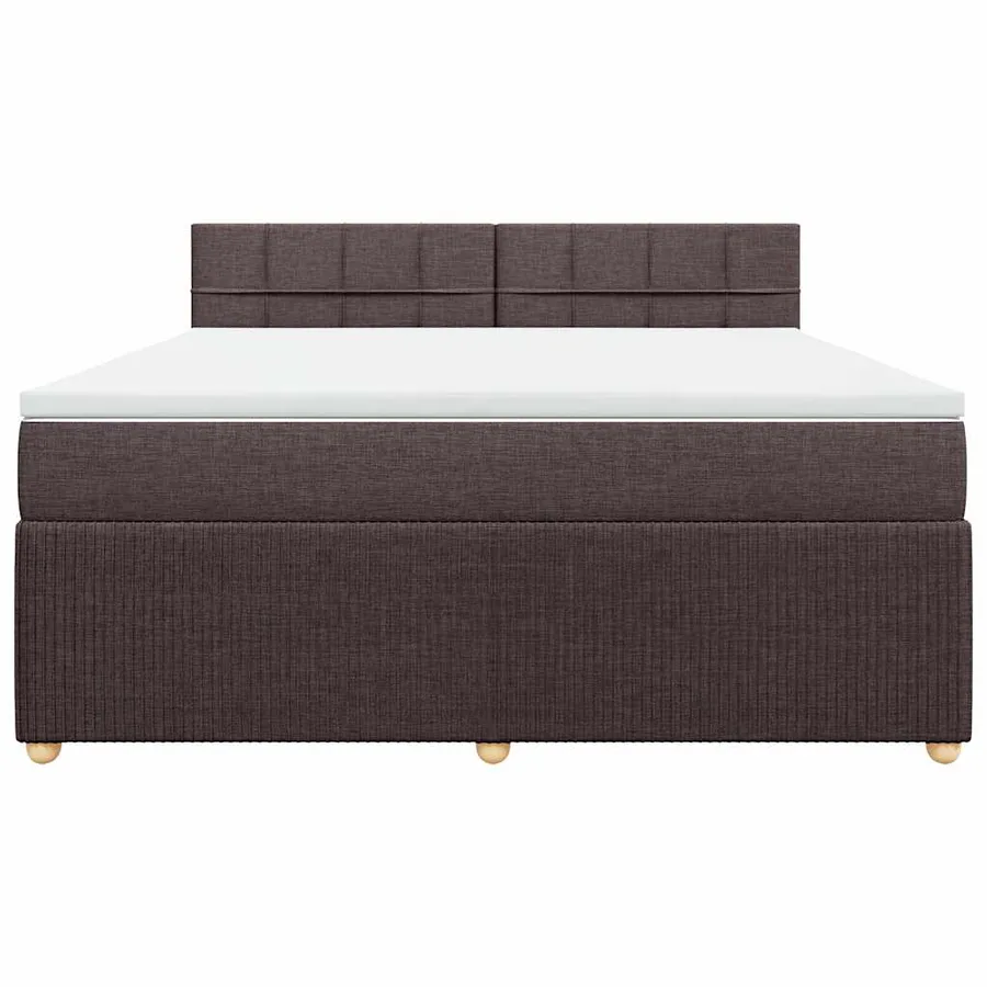 Sommier à lattes de lit avec matelas Marron foncé 180x200 cm - 4