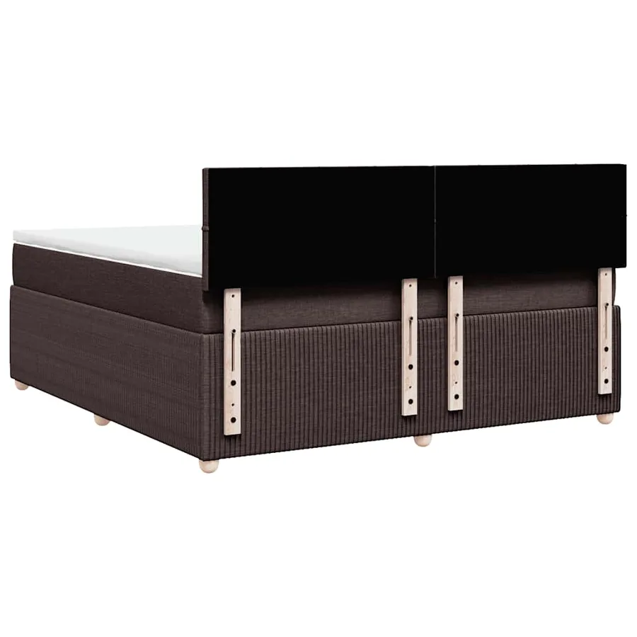Sommier à lattes de lit avec matelas Marron foncé 180x200 cm - 6