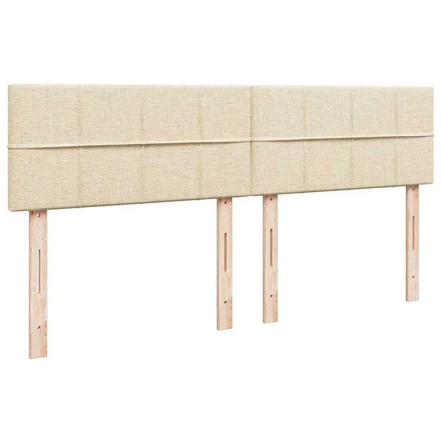 Sommier à lattes de lit avec matelas Crème 180x200 cm Tissu - 7