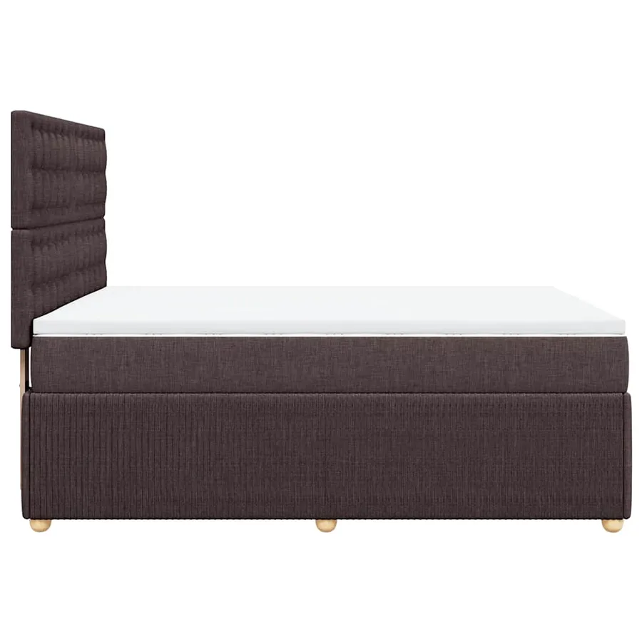 Sommier à lattes de lit avec matelas Marron foncé 160x200 cm - 5