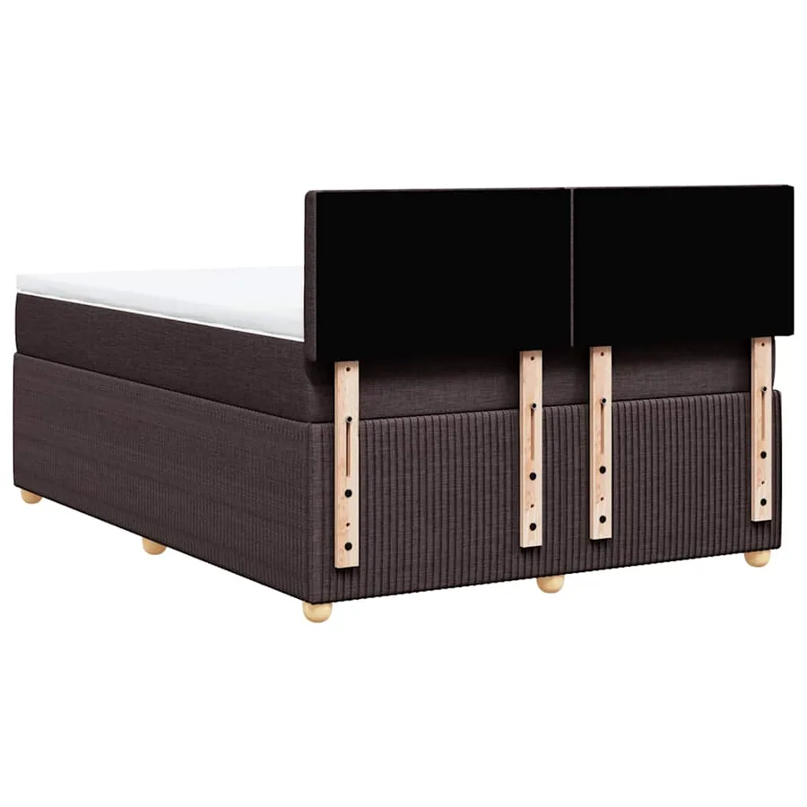 Sommier à lattes de lit avec matelas Marron foncé 140x190 cm - 8