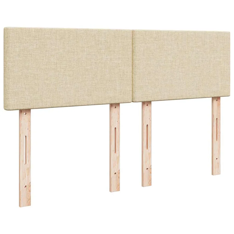Sommier à lattes de lit avec matelas Crème 140x190 cm Tissu - 12