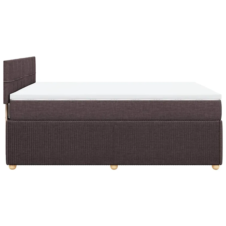 Sommier à lattes de lit avec matelas Marron foncé 140x190 cm - 7