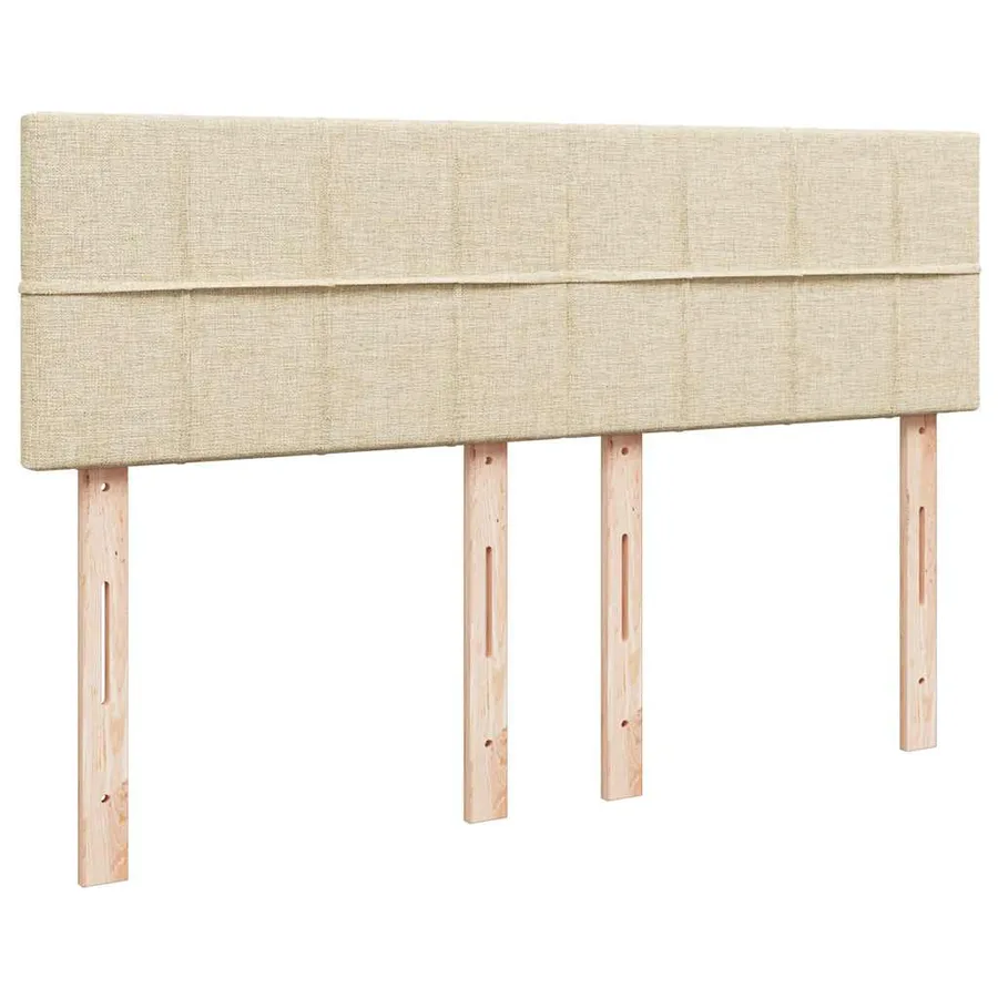 Sommier à lattes de lit avec matelas Crème 160x200 cm Tissu - 12