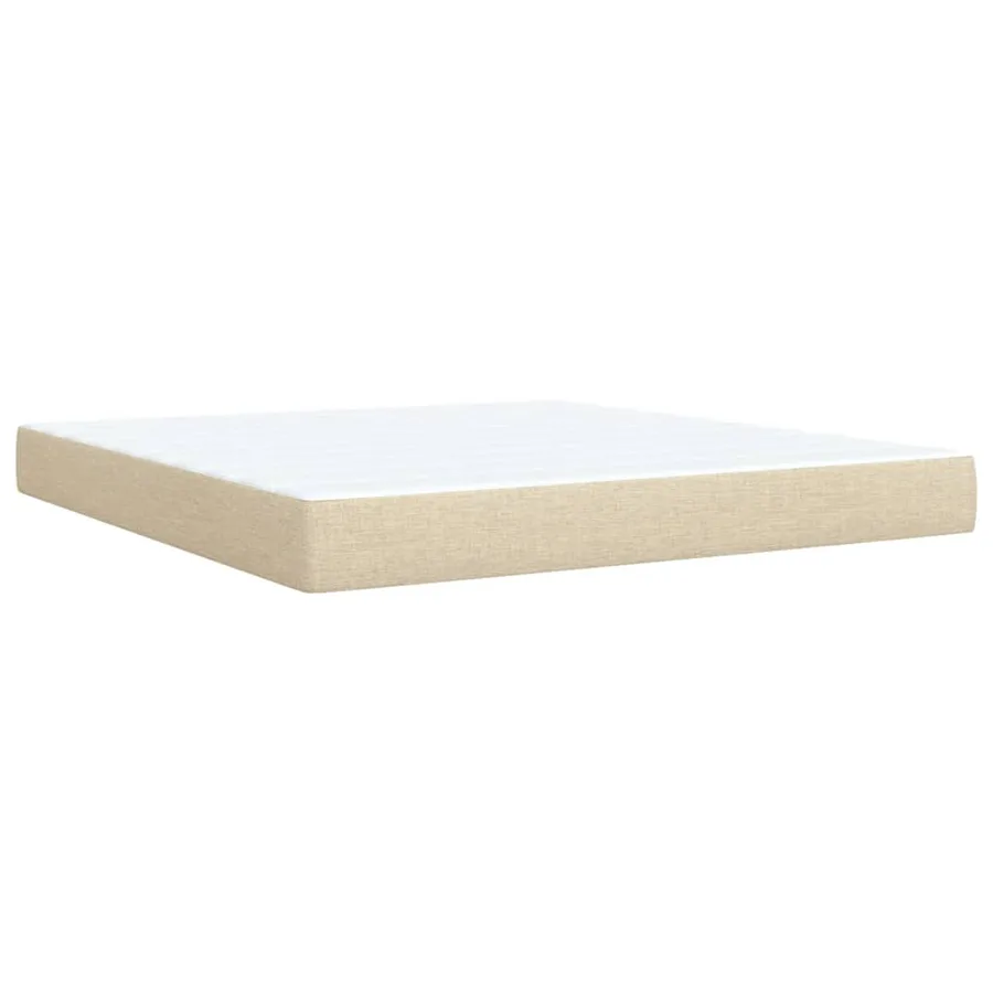 Sommier à lattes de lit avec matelas Crème 180x200 cm Tissu - 10